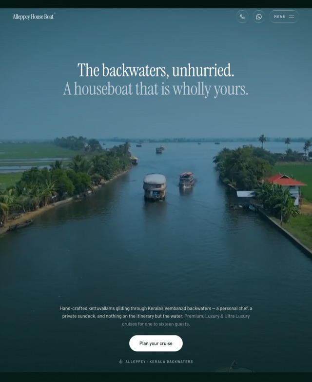 Alleppey House Boats website