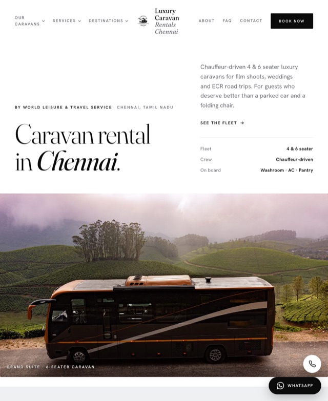 Chennai Caravan website