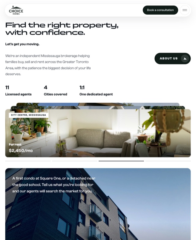 Choice Home Realty website